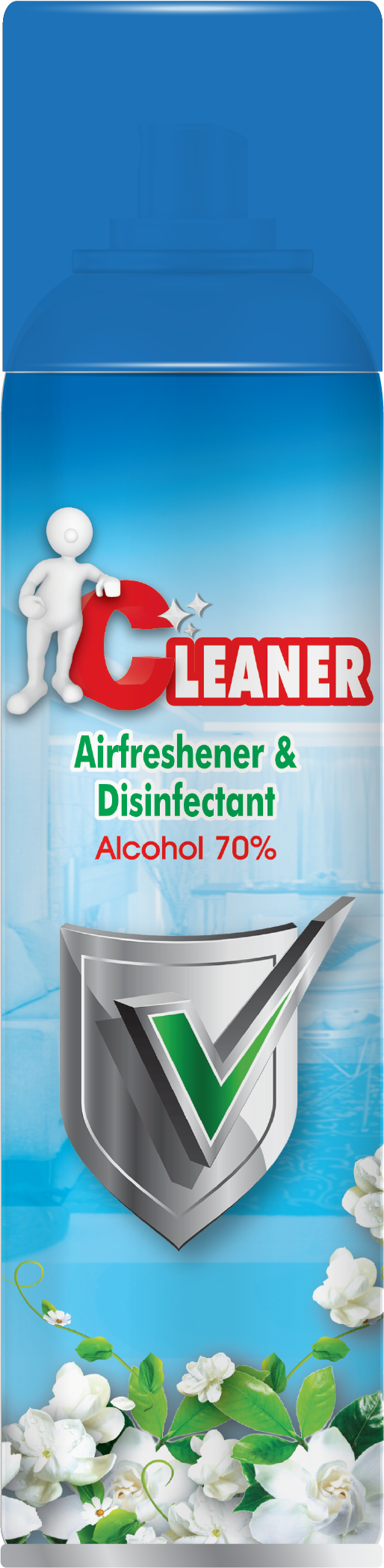 CLEANER AMBIENTADOR Y DESINFECTANTE DE AIRE CON UN 70% DE ALCOHOL